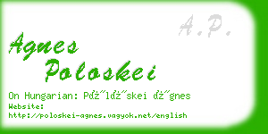 agnes poloskei business card